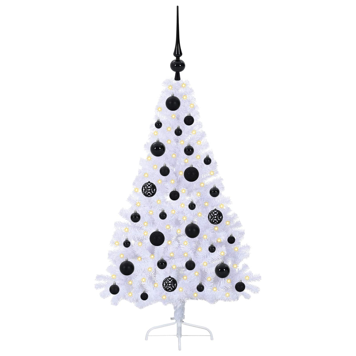 vidaXL Artificial Christmas Tree with Stand White 120 cm PVC and Steel