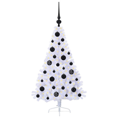 vidaXL Artificial Christmas Tree with Stand White 120 cm PVC and Steel