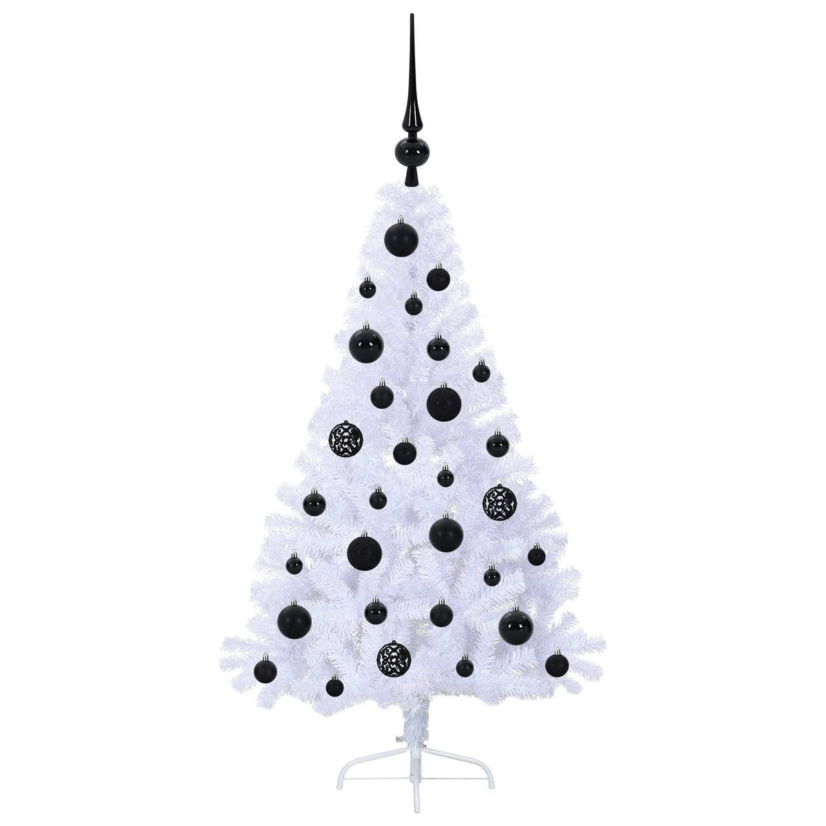 vidaXL Artificial Christmas Tree with Stand White 120 cm PVC and Steel