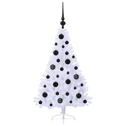 vidaXL Artificial Christmas Tree with Stand White 120 cm PVC and Steel