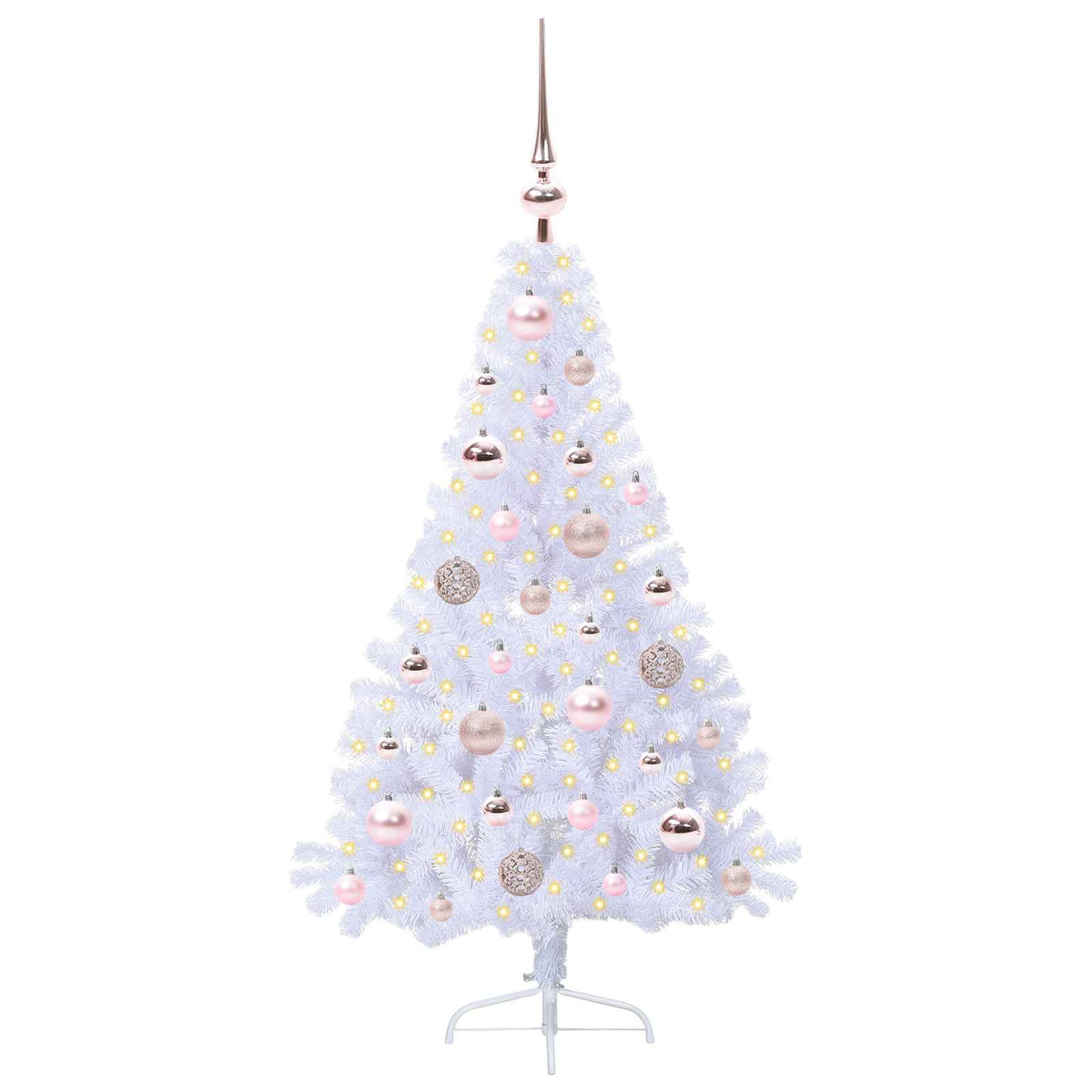 vidaXL Artificial Christmas Tree with Stand White 120 cm PVC and Steel