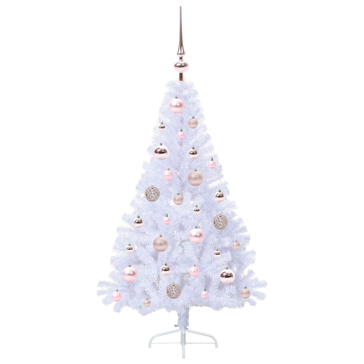 vidaXL Artificial Christmas Tree with Stand White 120 cm PVC and Steel
