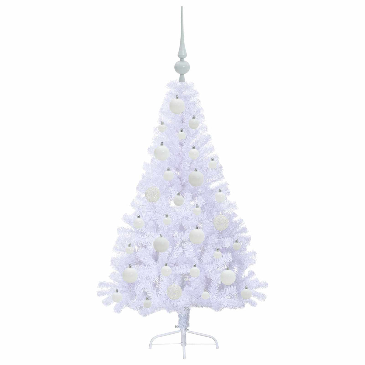 vidaXL Artificial Christmas Tree with Stand White 120 cm PVC and Steel