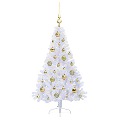 vidaXL Artificial Christmas Tree with Stand White 120 cm PVC and Steel