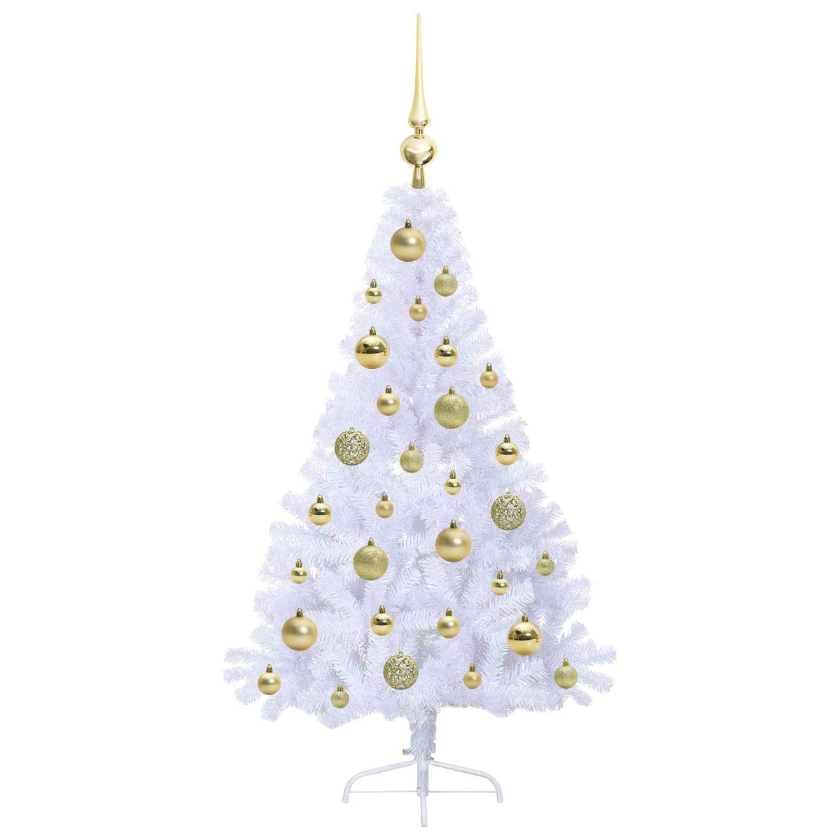 vidaXL Artificial Christmas Tree with Stand White 120 cm PVC and Steel