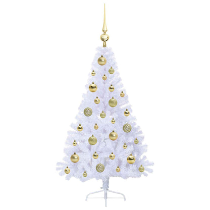 vidaXL Artificial Christmas Tree with Stand White 120 cm PVC and Steel