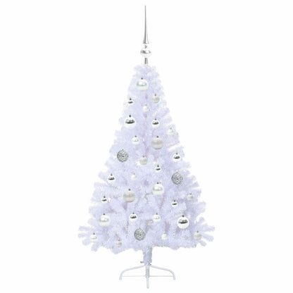 vidaXL Artificial Christmas Tree with Stand White 120 cm PVC and Steel