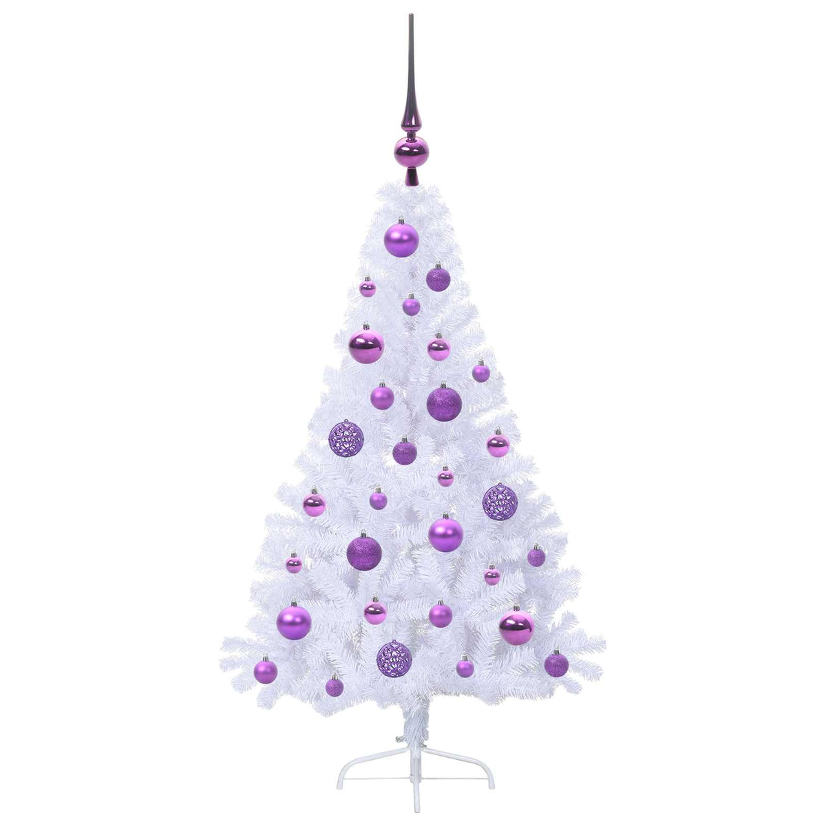 vidaXL Artificial Christmas Tree with Stand White 120 cm PVC and Steel