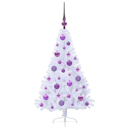 vidaXL Artificial Christmas Tree with Stand White 120 cm PVC and Steel