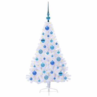 vidaXL Artificial Christmas Tree with Stand White 120 cm PVC and Steel