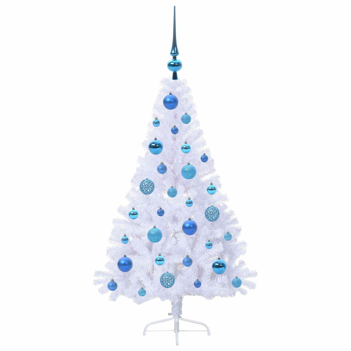 vidaXL Artificial Christmas Tree with Stand White 120 cm PVC and Steel