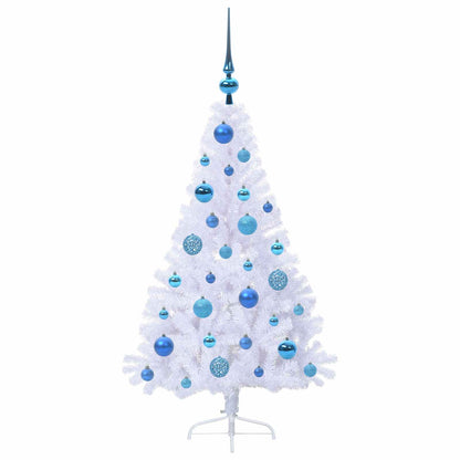 vidaXL Artificial Christmas Tree with Stand White 120 cm PVC and Steel