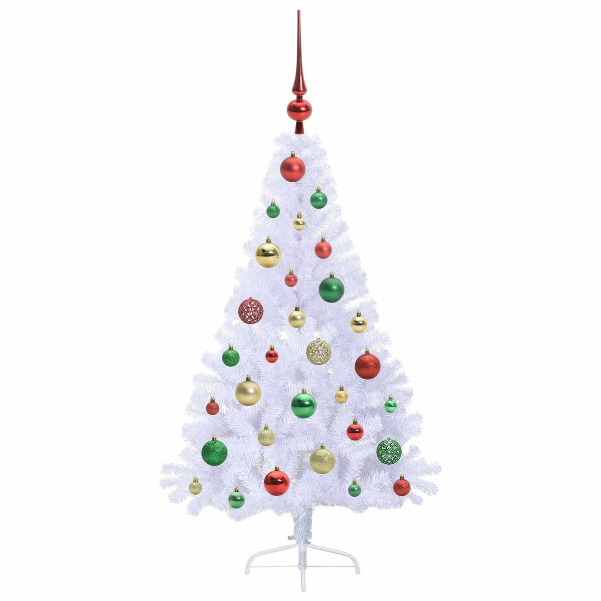 vidaXL Artificial Christmas Tree with Stand White 120 cm PVC and Steel