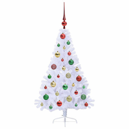 vidaXL Artificial Christmas Tree with Stand White 120 cm PVC and Steel