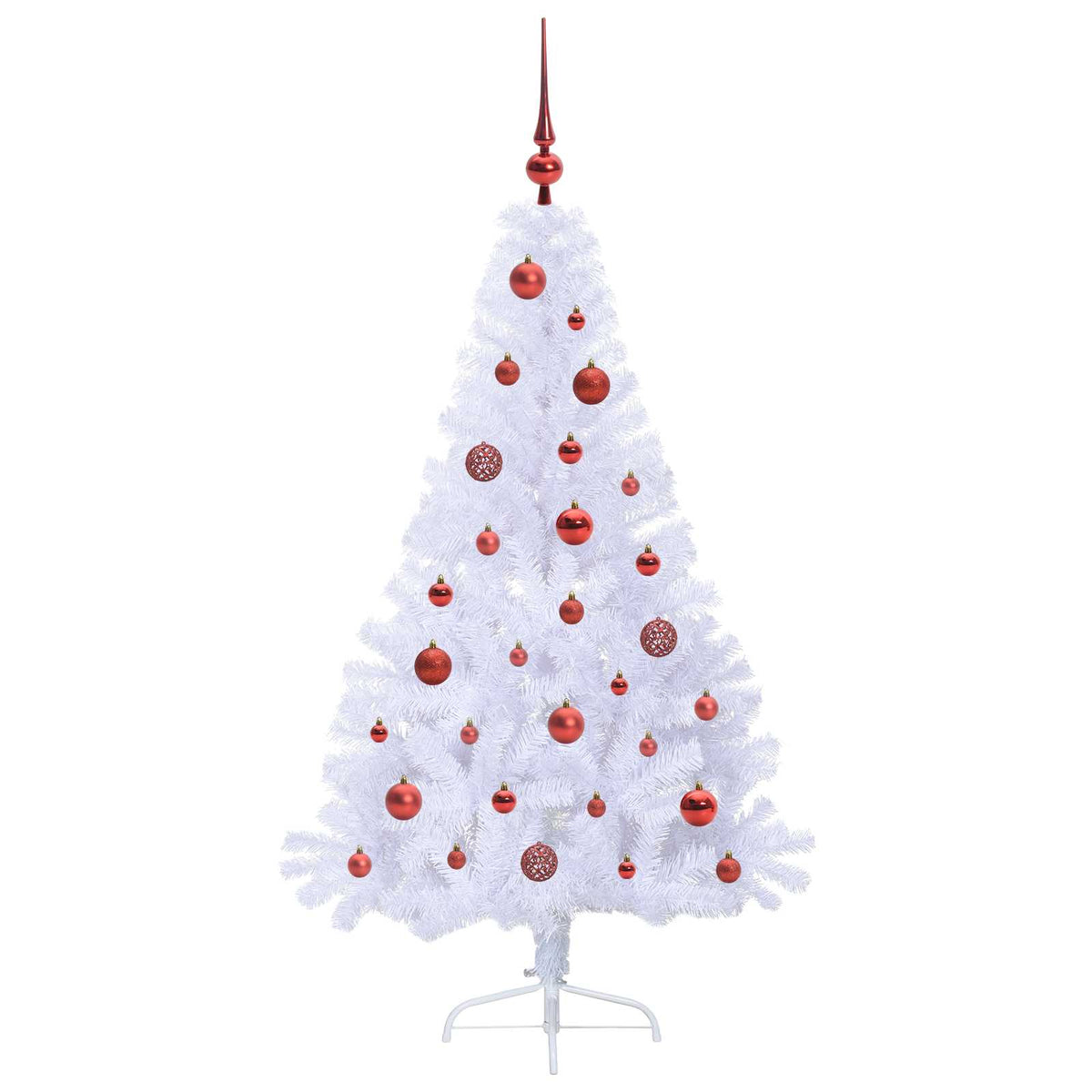 vidaXL Artificial Christmas Tree with Stand White 150 cm PVC and Steel