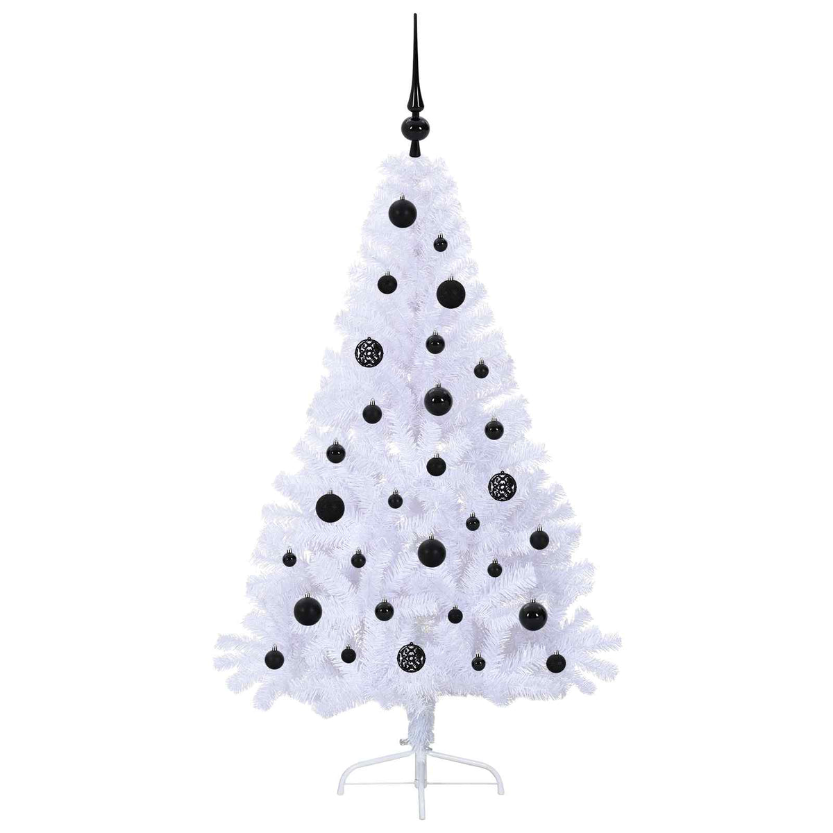vidaXL Artificial Christmas Tree with Stand White 150 cm PVC and Steel