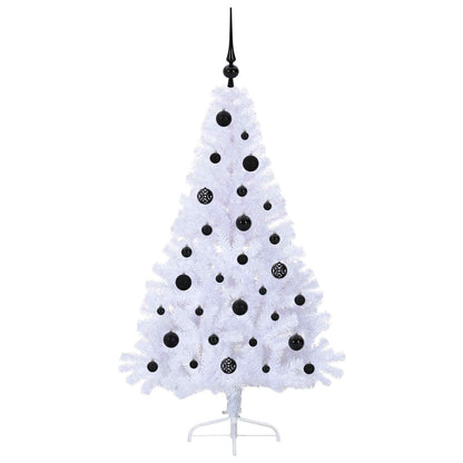 vidaXL Artificial Christmas Tree with Stand White 150 cm PVC and Steel
