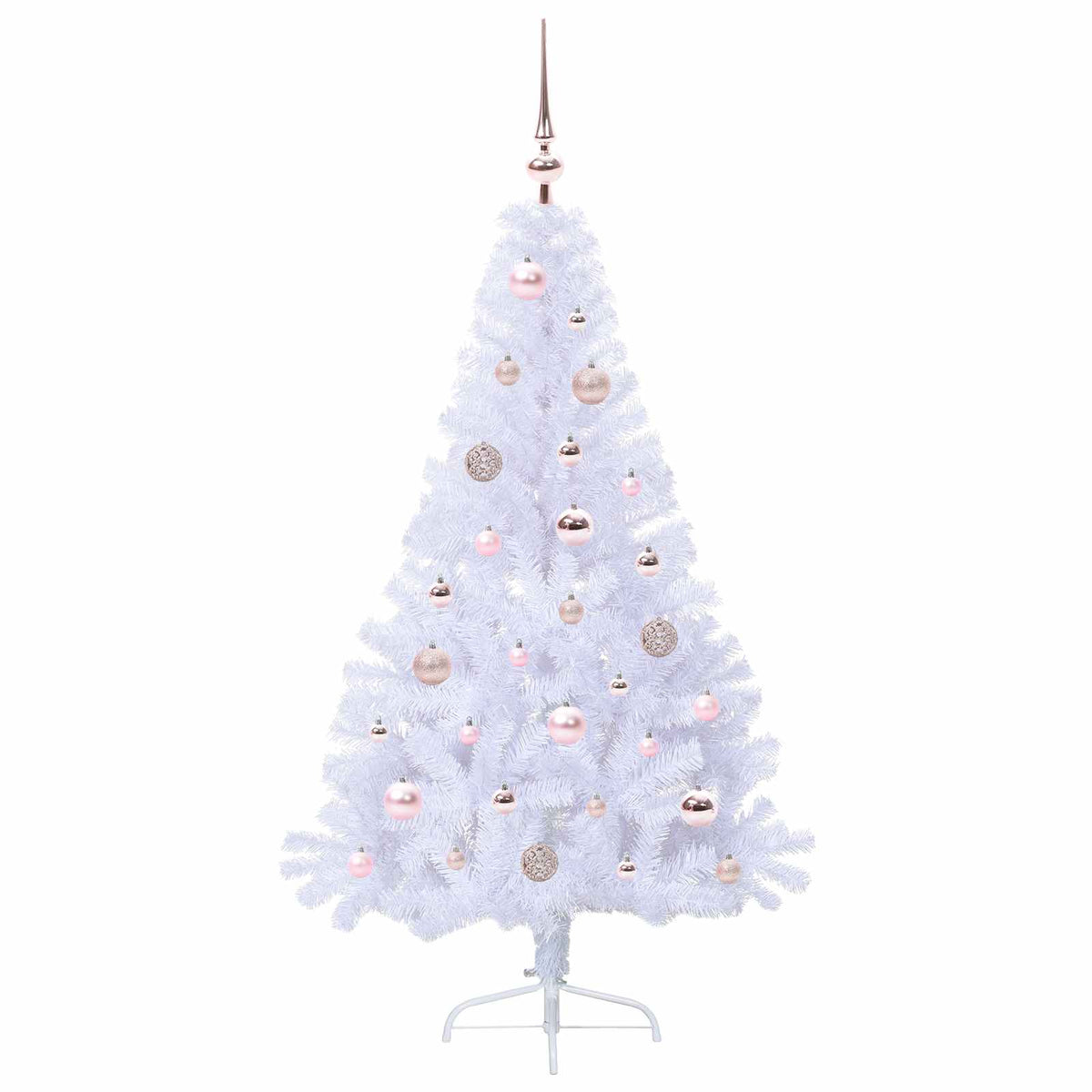 vidaXL Artificial Christmas Tree with Stand White 150 cm PVC and Steel