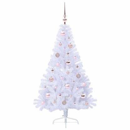 vidaXL Artificial Christmas Tree with Stand White 150 cm PVC and Steel
