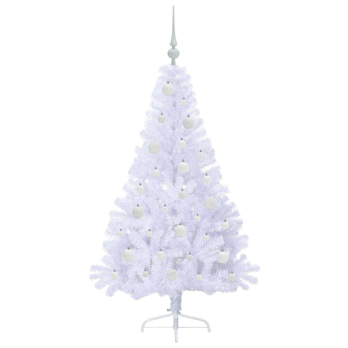 vidaXL Artificial Christmas Tree with Stand White 150 cm PVC and Steel