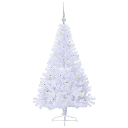vidaXL Artificial Christmas Tree with Stand White 150 cm PVC and Steel