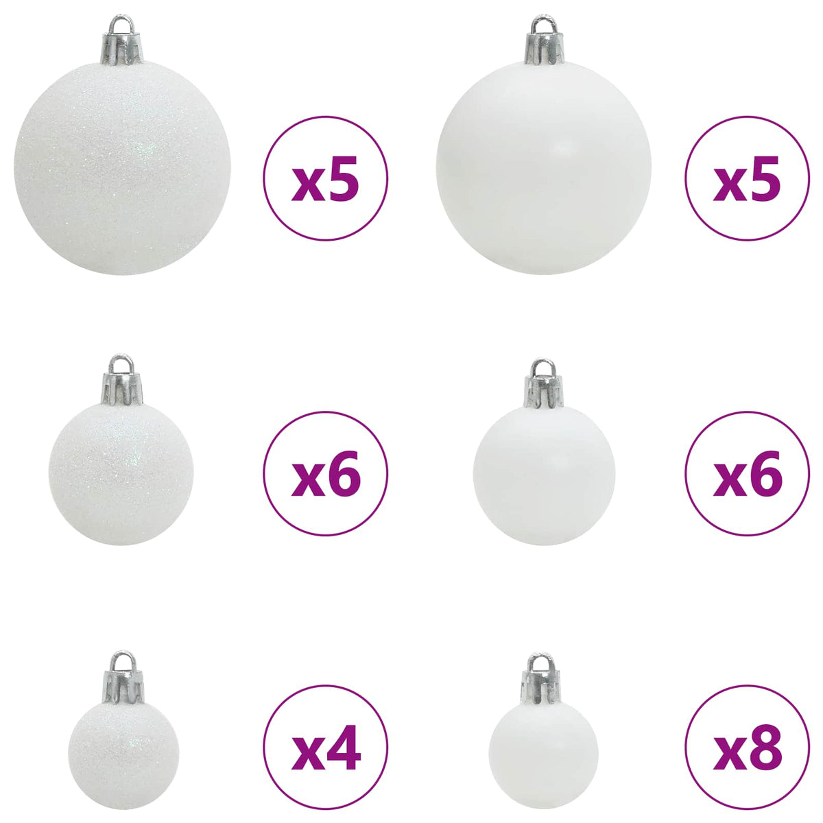 vidaXL Artificial Christmas Tree with Stand White 150 cm PVC and Steel