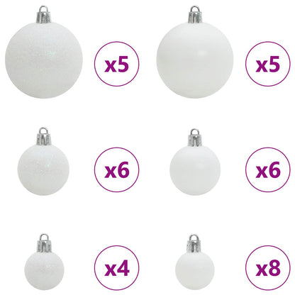 vidaXL Artificial Christmas Tree with Stand White 150 cm PVC and Steel
