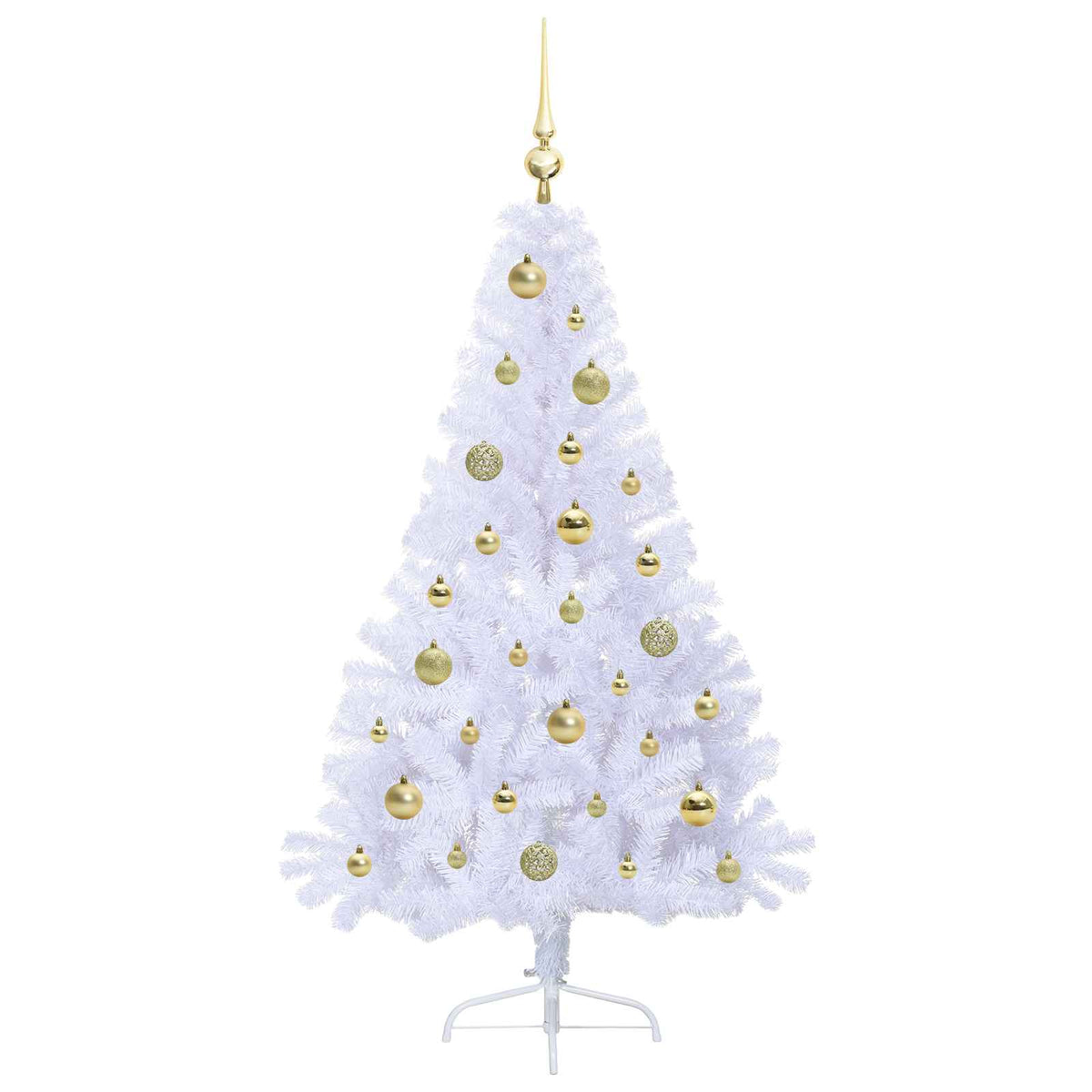 vidaXL Artificial Christmas Tree with Stand White 150 cm PVC and Steel