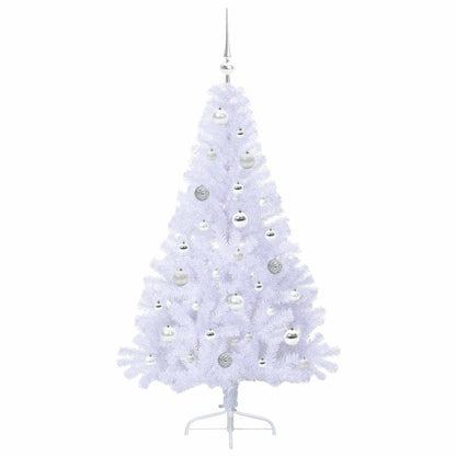 vidaXL Artificial Christmas Tree with Stand White 150 cm PVC and Steel