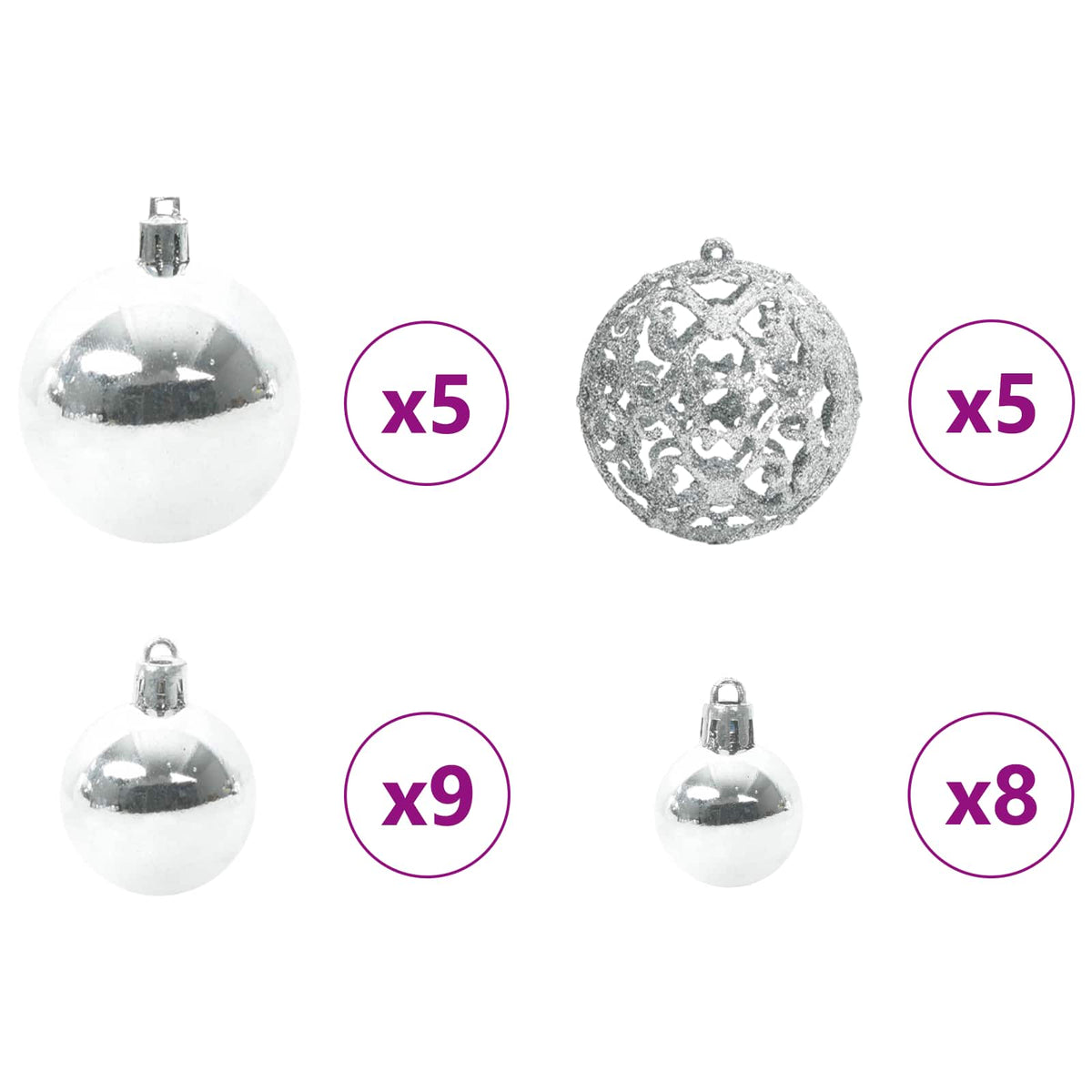 vidaXL Artificial Christmas Tree with Stand White 150 cm PVC and Steel