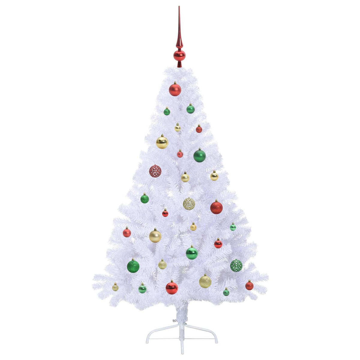 vidaXL Artificial Christmas Tree with Stand White 150 cm PVC and Steel