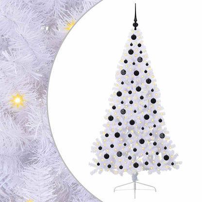 vidaXL Artificial Christmas Tree with Stand White 180 cm PVC and Steel
