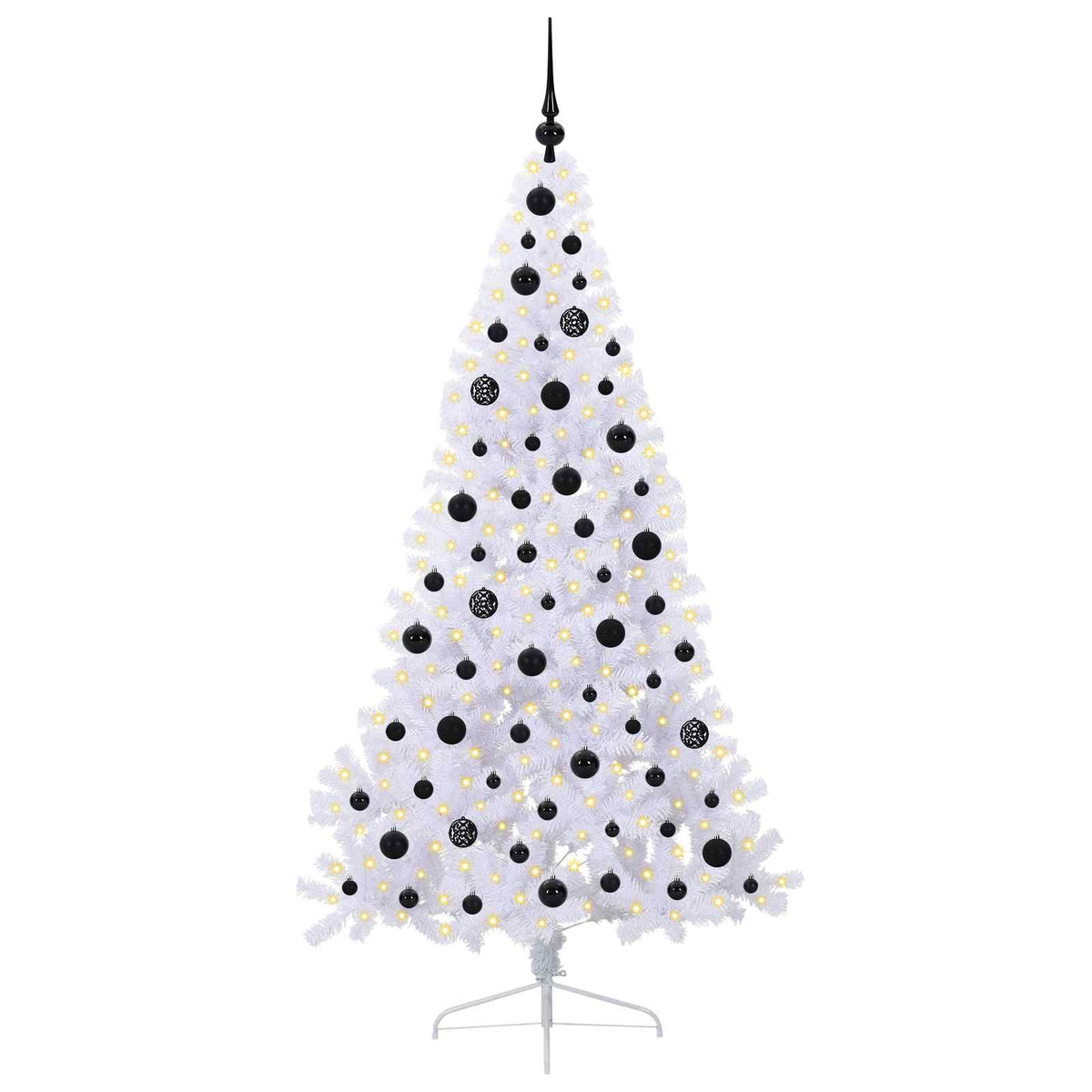 vidaXL Artificial Christmas Tree with Stand White 180 cm PVC and Steel
