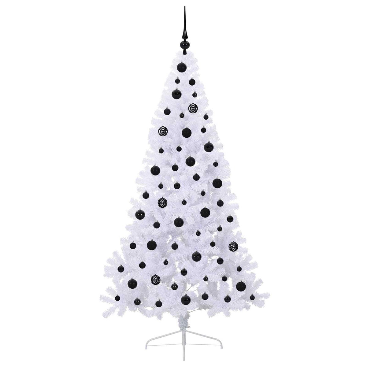 vidaXL Artificial Christmas Tree with Stand White 180 cm PVC and Steel