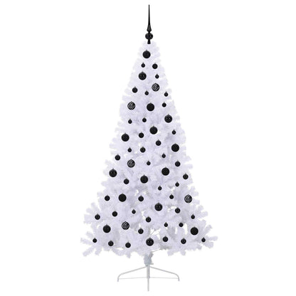 vidaXL Artificial Christmas Tree with Stand White 180 cm PVC and Steel