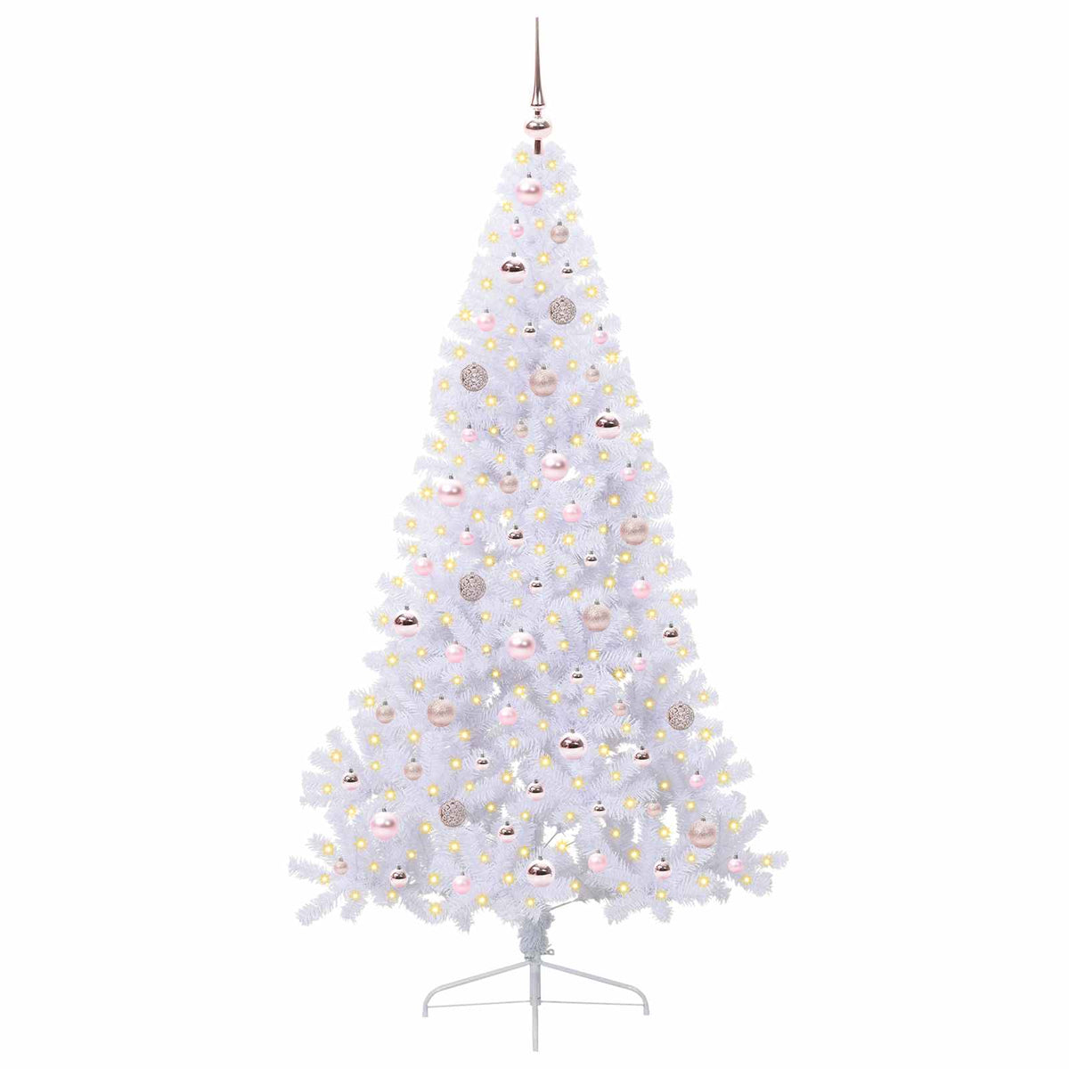 vidaXL Artificial Christmas Tree with Stand White 180 cm PVC and Steel