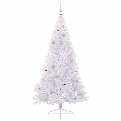 vidaXL Artificial Christmas Tree with Stand White 180 cm PVC and Steel
