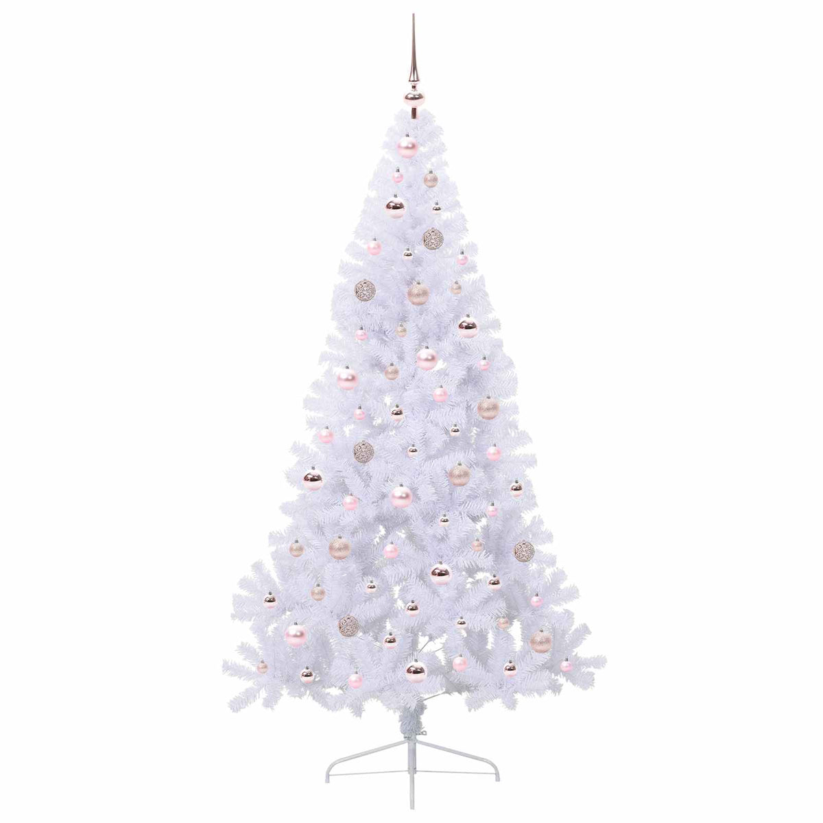 vidaXL Artificial Christmas Tree with Stand White 180 cm PVC and Steel