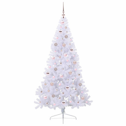 vidaXL Artificial Christmas Tree with Stand White 180 cm PVC and Steel