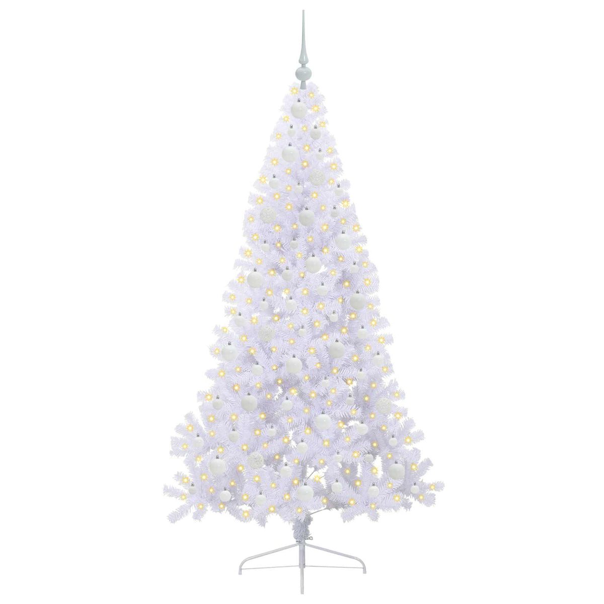 vidaXL Artificial Christmas Tree with Stand White 180 cm PVC and Steel
