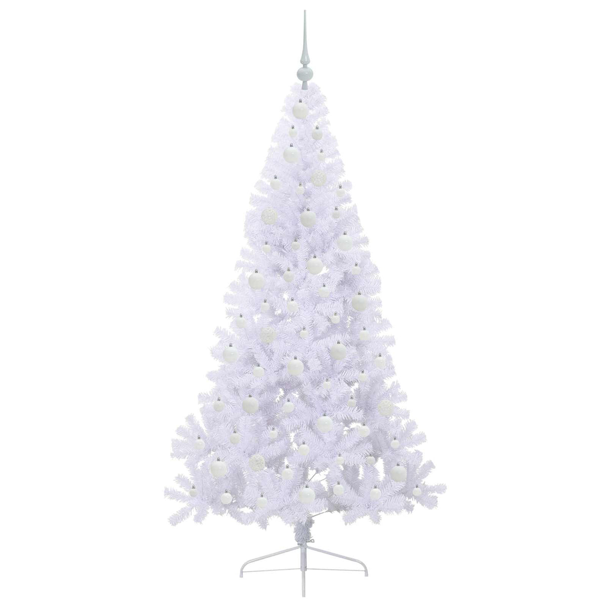 vidaXL Artificial Christmas Tree with Stand White 180 cm PVC and Steel