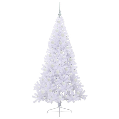 vidaXL Artificial Christmas Tree with Stand White 180 cm PVC and Steel