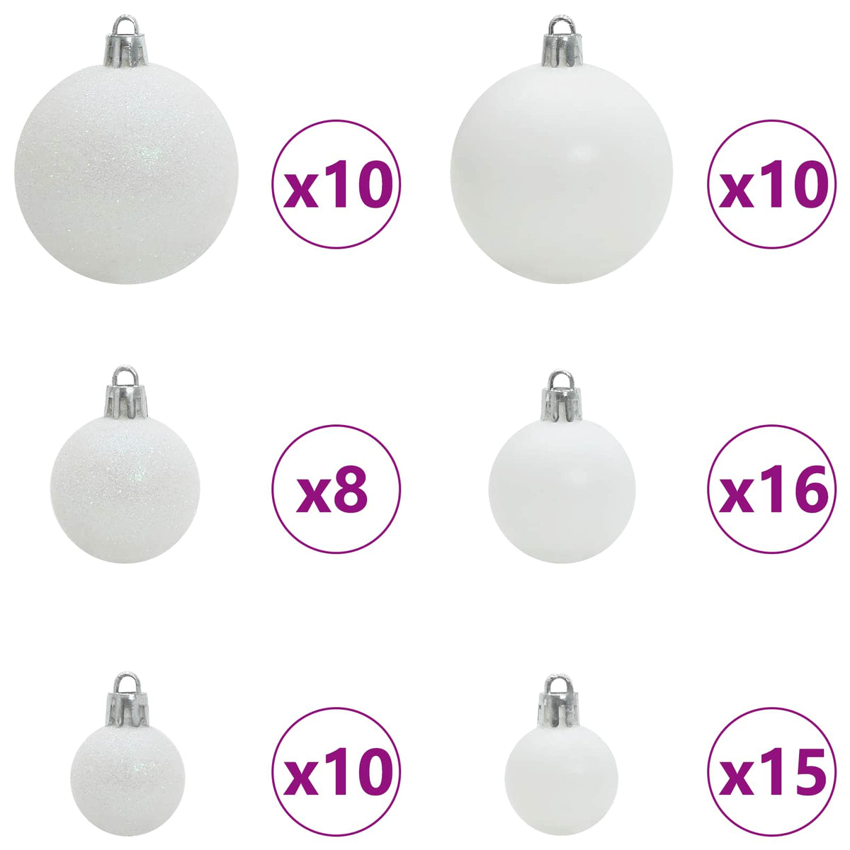 vidaXL Artificial Christmas Tree with Stand White 180 cm PVC and Steel