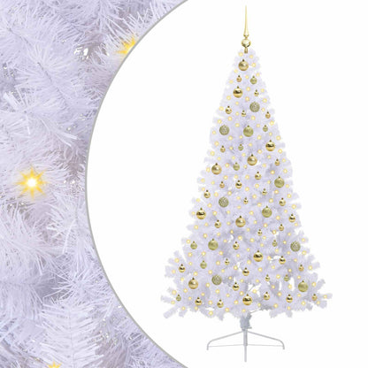 vidaXL Artificial Christmas Tree with Stand White 180 cm PVC and Steel