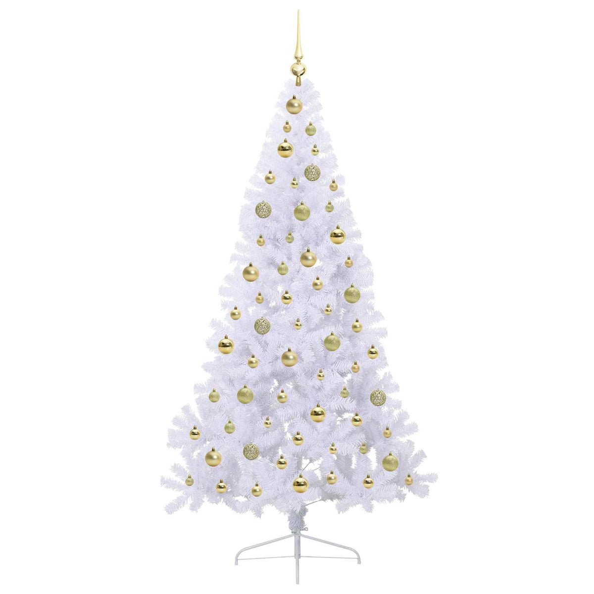 vidaXL Artificial Christmas Tree with Stand White 180 cm PVC and Steel