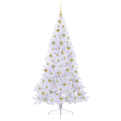 vidaXL Artificial Christmas Tree with Stand White 180 cm PVC and Steel