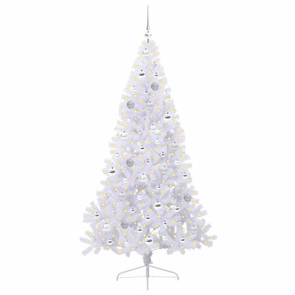 vidaXL Artificial Christmas Tree with Stand White 180 cm PVC and Steel