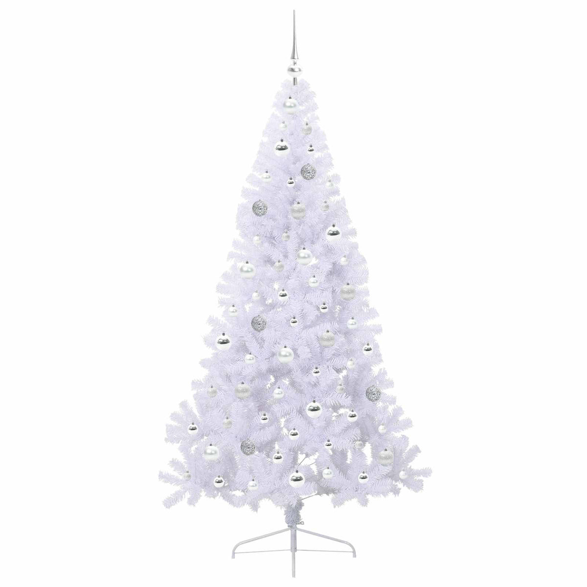 vidaXL Artificial Christmas Tree with Stand White 180 cm PVC and Steel