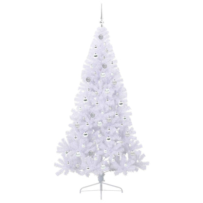 vidaXL Artificial Christmas Tree with Stand White 210 cm PVC and Steel