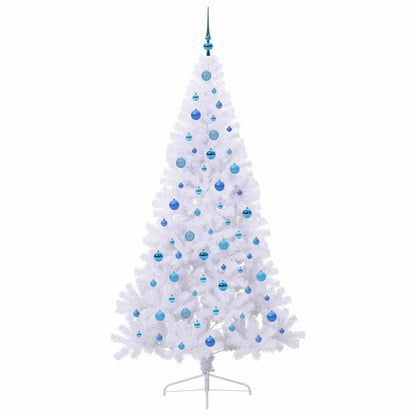 vidaXL Artificial Christmas Tree with Stand White 210 cm PVC and Steel